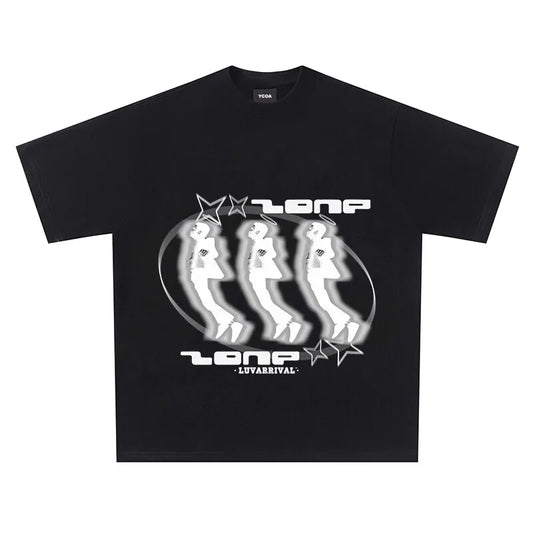 Men'S T-Shirt Oversized Summer Aesthetic Harajuku Graphic Korean Fashion Streetwear Y2K Tops Tees Short Sleeve Vintage Clothing