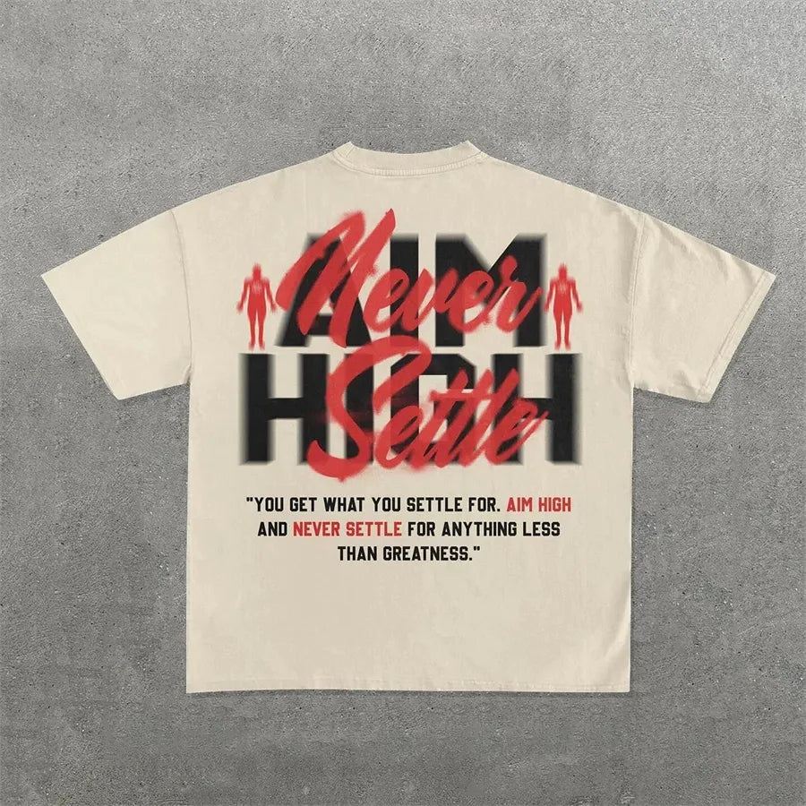 Men'S T Shirts Harajuku Shirt Men Hip Hop Gothic Graphic Print Oversized Cotton Tshirt Punk Short Sleeved Streetwear Casual Tops Tees