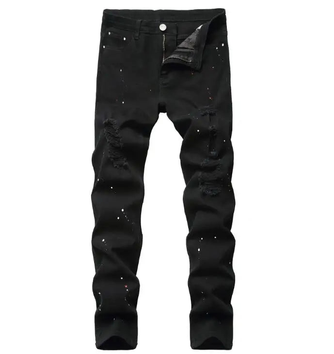 Men's Jeans High Quality Street-wear (black)
