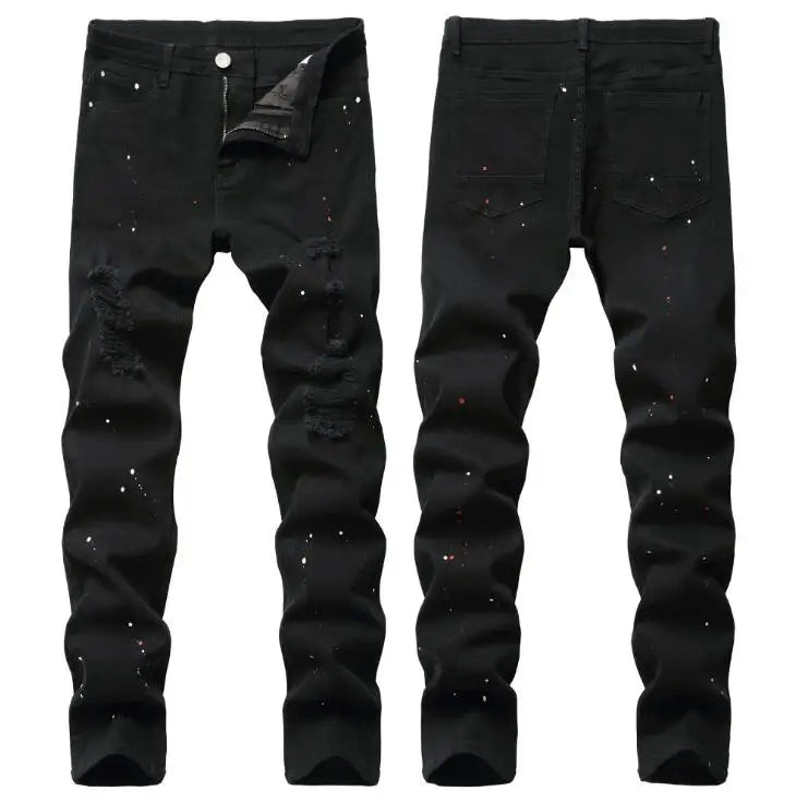 Men's Jeans High Quality Street-wear (black)