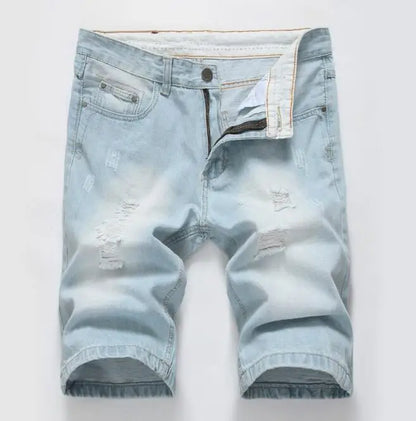 Men's Slim Fit Frayed Fashion Short Jeans Casual Jeans (28-42)