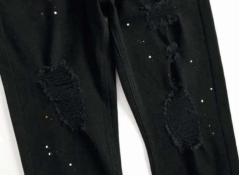 Men's Jeans High Quality Street-wear (black)